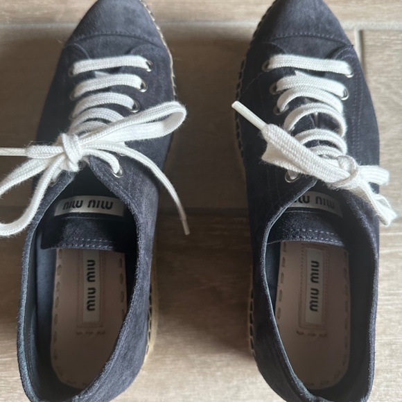 Miu Miu Platform Espadrille Sneakers - Picture 5 of 5